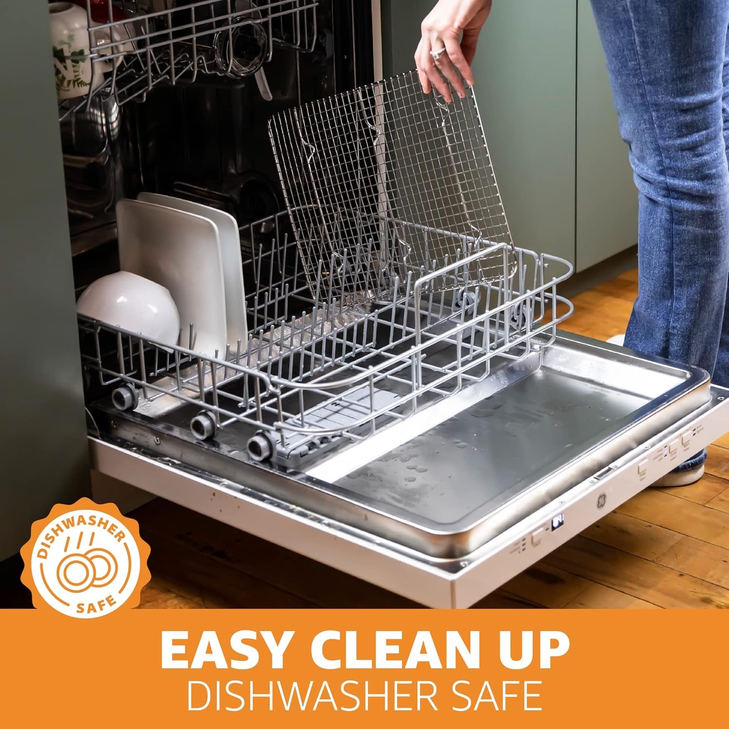 18/8 Stainless Steel Cooling Rack, Heavy Duty Baking Rack for Oven Cooking, Fits Quarter Sheet Pan, Wire Rack for Cooking, Bacon, Cookie Cooling Rack, 8.5" X 12"