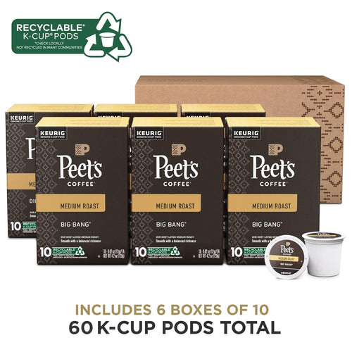 , Medium Roast Keurig K-Cup Pods - Big Bang 60 Count (6 Boxes of 10 K-Cup Pods)