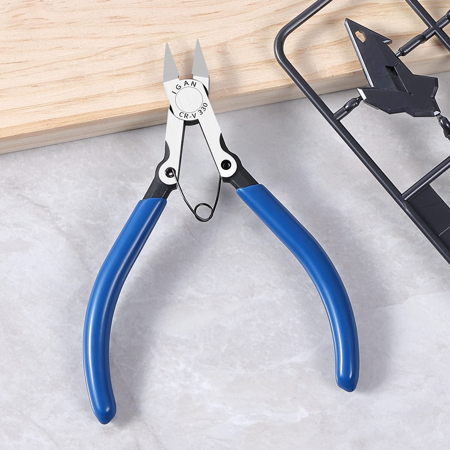 -330 Wire Flush Cutters (Pack of 5), Precision Electronic Model Sprue Wire Clippers Cutter, Blue